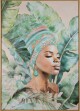 ArtFir Obraz WOMAN 607 | zelená 70 x 100 cm - thumb (0)