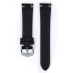 Řemínek Hirsch Liberty - černý - 20 mm - L – Standardní délka (doporučujeme) - 18 mm - Stříbrná - thumb (2)