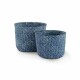 Compactor Set 2 ks pletených košíků Compactor MIKA, malý 14 x 11 cm, velký 16 x 12 cm, modrý - Jeans - thumb (0)