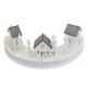 Dřevěná svítící LED dekorace Vesnička s kostelíkem, 40 x 14 x 20 cm, půlkruh - thumb (5)