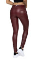 Hugz Jeans Wine Faux Leather Biker High Waist - thumb (3)