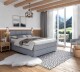 FDM Manželská postel PORTLAND Boxspring | šedá 180 x 200 cm - thumb (1)