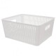 Košík UH NESTA stohovatelný 28,5x23x12 cm bílá , M - thumb (1)