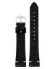Řemínek Hirsch Serro - černý - 19 mm - L – Standardní délka (doporučujeme) - 16 mm - Stříbrná - thumb (2)
