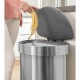 Simplehuman Pedálový odpadkový koš 45 l, matná ocel - thumb (6)