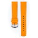 Řemínek Hirsch Carbon - oranžový - 20 mm - L – Standardní délka (doporučujeme) - 18 mm - Stříbrná - thumb (1)
