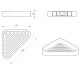 GEDY 328314 Smart rohová police do sprchy, 17 x 3 x 17 cm, černá mat  - thumb (3)