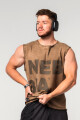 Pánské tílko Nebbia  Washed-off Tank Top BEASTIN' Light Brown M - thumb (3)