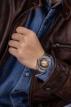 Nivada Grenchen F77 Brown Smoked Date 69002A77 - Canvas Velcro Strap - thumb (4)