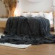 Jerry Fabrics Deka s dlouhým vlasem Riccia tm. šedá, 230 x 200 cm - thumb (0)