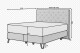 Artelta Manželská postel CORTINA Boxspring | 180 x 200 cm Barva: Monolith 76 - thumb (8)