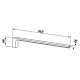 GEDY PI2214 Pirenei pevný držák ručníků 41 cm, černá mat - thumb (1)
