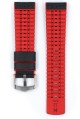Řemínek Hirsch Robby - červený - 22 mm - L – Standardní délka (doporučujeme) - 20 mm - Stříbrná - thumb (2)