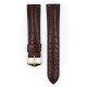 Řemínek Hirsch Genuine 1 alligator - hnědý, mat - M - řemínek 24 mm (spona 22 mm) - thumb (1)