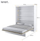 Dig-net nábytek Sklápěcí postel Lenart BED CONCEPT BC-13p bílý lesk | 180 x 200 cm - thumb (6)