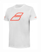 Dětské tričko Babolat  Strike Cotton Tee Jr White/Strike Red 8 - 10 let - thumb (1)