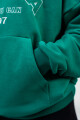 Dámská mikina Nebbia GYM RAT Branded Oversized Hoodie green L - thumb (1)