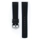 Řemínek Hirsch Carbon - černý, červené prošití - 20 mm - L – Standardní délka (doporučujeme) - 18 mm - Stříbrná - thumb (2)