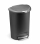 Pedálový odpadkový koš Simplehuman – 50 l, půlkulatý, plast, šedý - thumb (0)