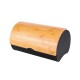 Altom Chlebník s bambusovým víkem 37,7 x 24,3 x 20,4 cm, černá - thumb (1)