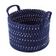 Altom Bavlněný kulatý košík Dark blue, 28 x 20 cm, pr. 28 cm - thumb (0)