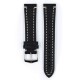 Řemínek Hirsch Liberty - černý - 20 mm - L – Standardní délka (doporučujeme) - 18 mm - Stříbrná - thumb (1)