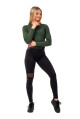 Nebbia Žebrované z organické bavlny 415 Dark Green - thumb (1)