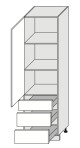 ArtExt Kuchyňská skříňka vysoká BONN | D14DP 3M Barva korpusu: Grey - thumb (23)