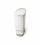 Pedálový odpadkový koš Simplehuman – 40 l, úzký, bílý plast - thumb (0)