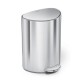 Simplehuman Pedálový odpadkový koš 6 l, půlkulatý, matná nerez ocel, plast - thumb (0)