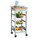 Kesper 25813 Kuchyňský vozík s pracovní deskou, 77 x 36 x 36 cm - thumb (1)