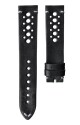 Kožený řemínek Biatec | Černý Racing - 20 mm - Bez spony - thumb (0)