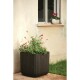 Keter Plastový květináč Cube planter M hnědá, 30 x 30 x 30 cm - thumb (1)