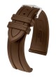 Řemínek Hirsch Hevea - hnědý - 20 mm - L – Standardní délka (doporučujeme) - 18 mm - Stříbrná - thumb (0)