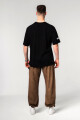 Pánské tepláky Nebbia  Washed-off Gym Sweatpants Baggy Style GYM BRO Ligth Brown L - thumb (3)