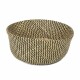 Compactor Pletený úložný košík z mořské trávy Belly, 45 x 36 cm, černá, L - thumb (4)