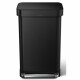 Simplehuman Obdélníkový pedálový koš s kapsou na sáčky 45 l, černá - thumb (1)