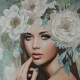 ArtFir Obraz WOMAN 573A | tyrkysová 80 x 120 cm - thumb (1)