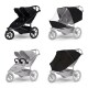 Sportovní kočárek Thule Urban Glide 3 Double Black + 2x madlo + pláštěnka + moskytierá - thumb (0)