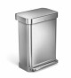 Pedálový odpadkový koš Simplehuman – 55 l, matná ocel, FPP, kapsa na sáčky - thumb (0)