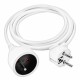 Solight prodlužovací kabel - spojka, 1 zásuvka, bílá, 2m PS02 - thumb (1)
