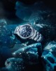 Nivada Grenchen F77 Titanium Dark Blue Aventurine - Canvas Velcro Strap - thumb (6)