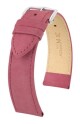 Řemínek Hirsch Osiris Nubuk - tmavě růžový - 16 mm - M – Střední délka - 14 mm - Stříbrná - thumb (0)