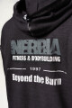 Pánská mikina Nebbia  Washed-off Zip Up Hoodie GYM BRO Black M - thumb (4)