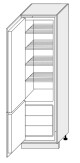ArtExt Kuchyňská skříňka vysoká, D14 / DL / 60/207 Pescara Barva korpusu: Bílá - thumb (11)