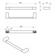 GEDY PI216002 Pirenei držák ručníků 60 x 6,6 cm, bílá mat - thumb (1)