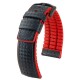 Řemínek Hirsch Ayrton - černo-červený - 20 mm - L – Standardní délka (doporučujeme) - 18 mm - Černá - thumb (0)