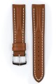 Řemínek Hirsch Heavy Calf - zlatohnědý - 24 mm - L – Standardní délka (doporučujeme) - 20 mm - Stříbrná - thumb (1)