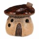 Svícen Houbový domek hnědá, 12 x 12 x 13 cm - thumb (0)