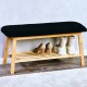 Kesper 58305 Lavice s čalouněným sedákem bambus, 90 x 34 x 45 cm - thumb (1)